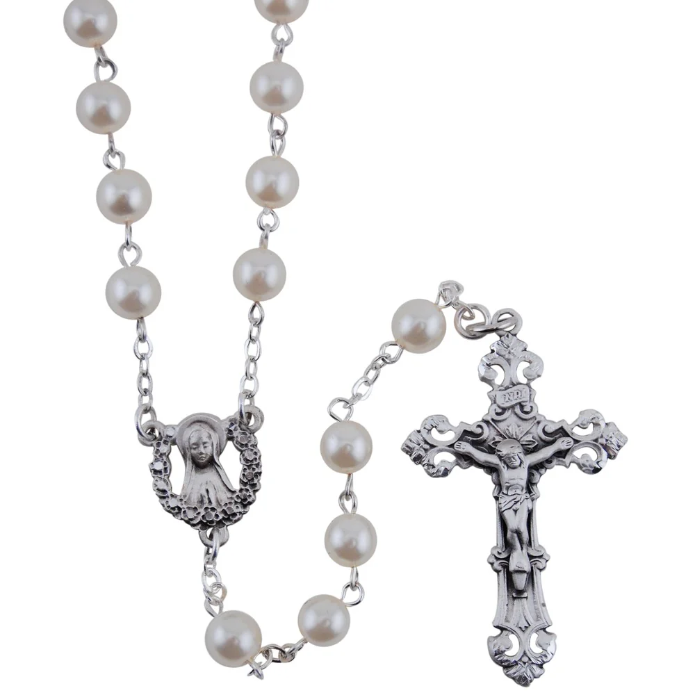 Sterling Silver Pearl Rosary - Image 2