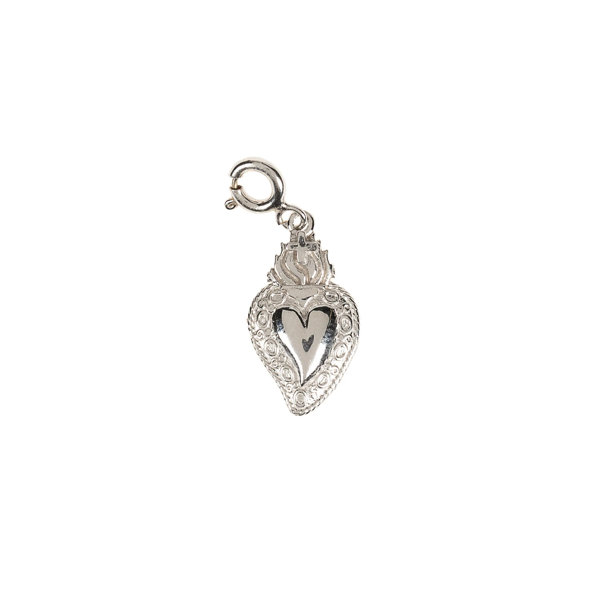 Sterling Silver Sacred Heart Clip Charm