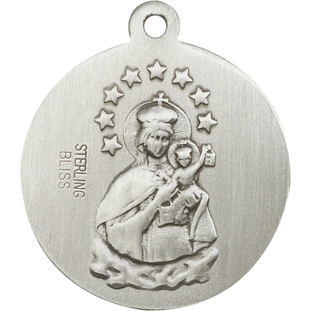 Sterling Silver Scapular Pendant 1 X 7/8" - Image 2