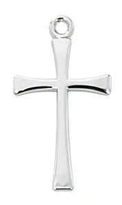 Sterling Silver Simple Cross Necklace - Image 2