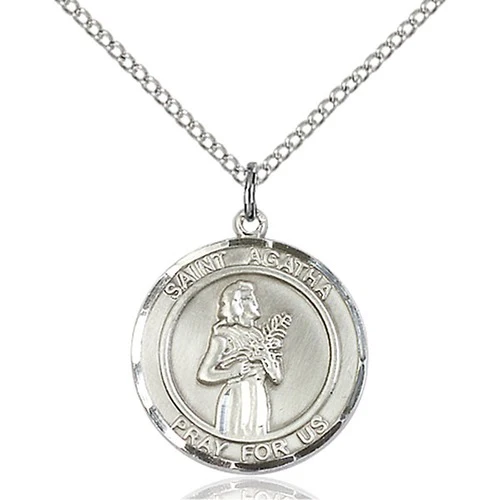 Sterling Silver St. Agatha Pendant - 2508870