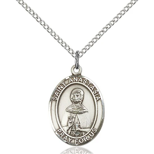 Sterling Silver St. Anastasia Pendant w/ Chain