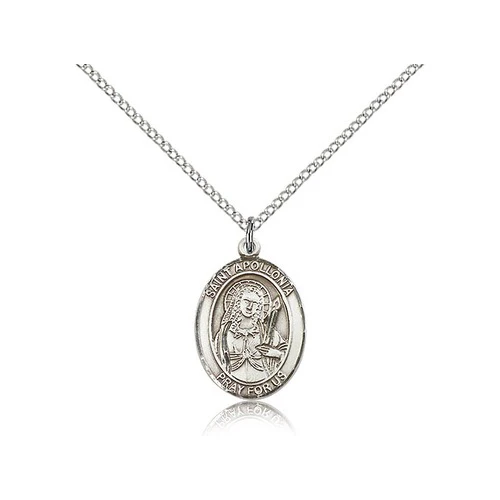 Sterling Silver St. Apollonia Pendant w/ Chain