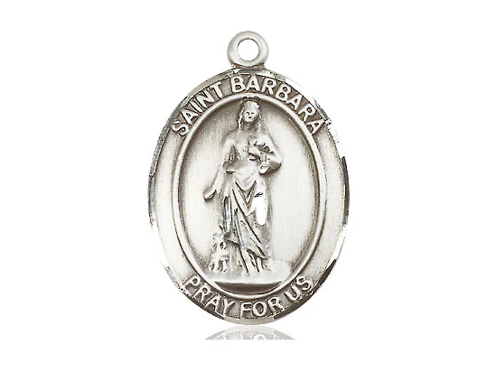 Sterling Silver St. Barbara Pendant w/ chain - Image 2