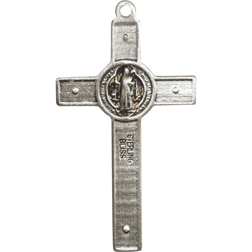 Sterling Silver St. Benedict Crucifix Pendant - 2508803 - Image 2
