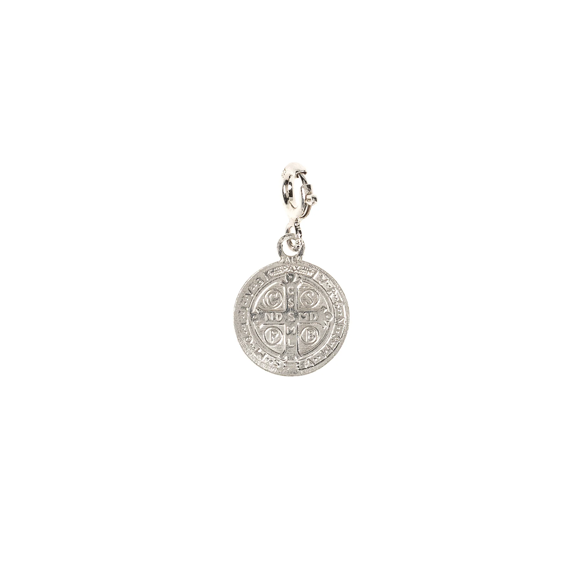 Sterling Silver St. Benedict Medal Clip Charm - Image 2