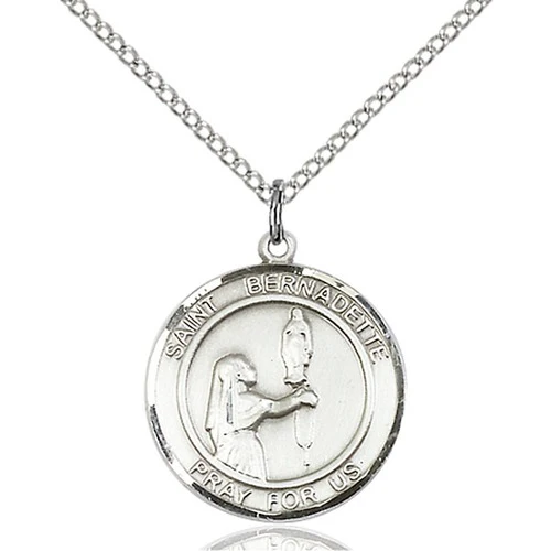 Sterling Silver St. Bernadette Pendant - 2508619