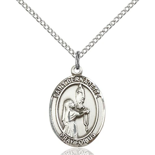 Sterling Silver St. Bernadette Pendant - 2508620