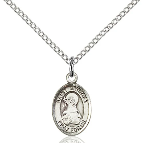 Sterling Silver St. Bridget of Sweden Petite Pendant