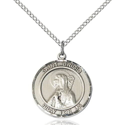 Sterling Silver St. Brigid of Ireland Pendant