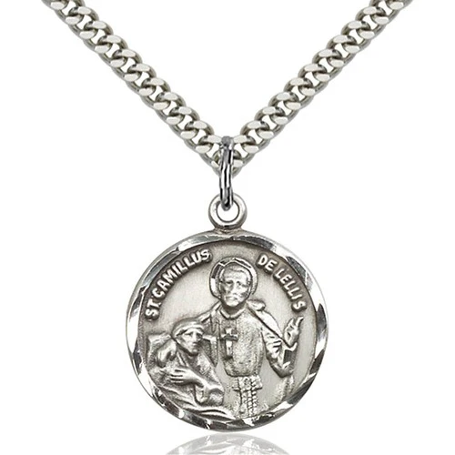 Sterling Silver St. Camillus of Lellis Pendant