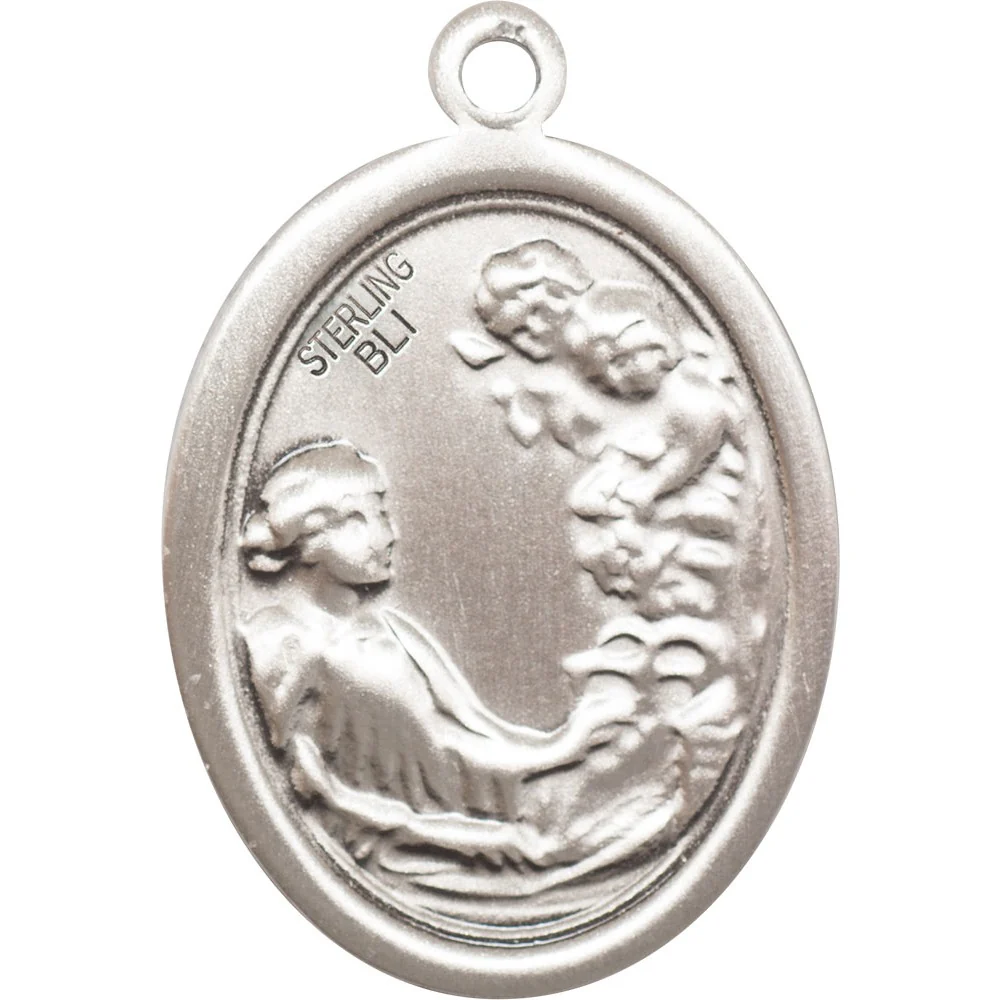 Sterling Silver St. Cecilia / Choir Pendant w/ chain - Image 2