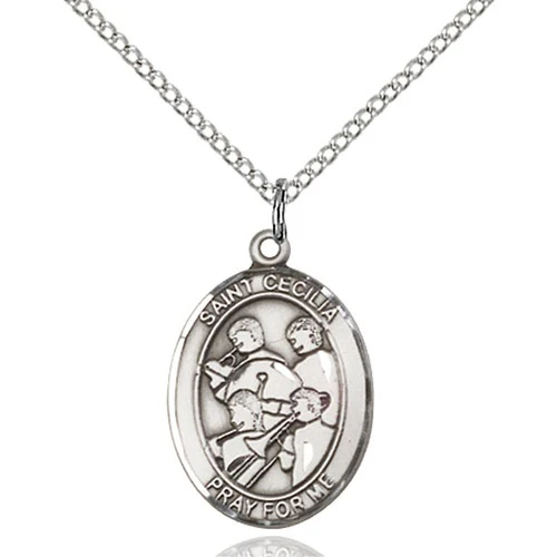 Sterling Silver St. Cecilia / Marching Band Pendant