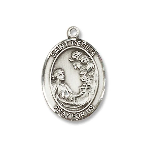 Sterling Silver St. Cecilia Pendant w/ Chain