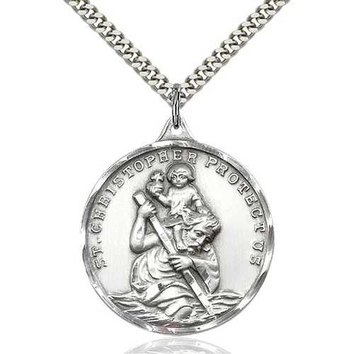 Sterling Silver St. Christopher Pendant - 2509424