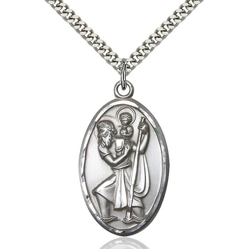 Sterling Silver St. Christopher Pendant - 2509450