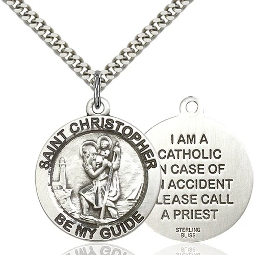 Sterling Silver St. Christopher Pendant - 2509462