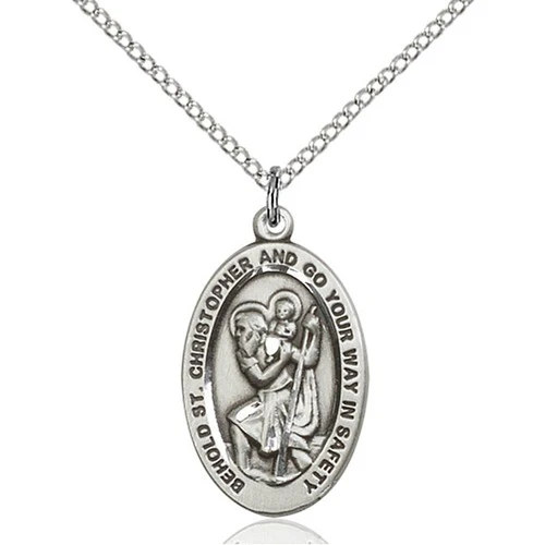 Sterling Silver St. Christopher Pendant - 2509474