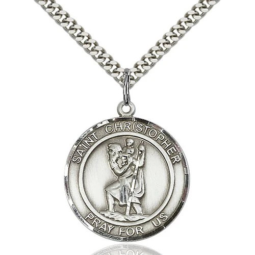 Sterling Silver St. Christopher Pendant - 2509506