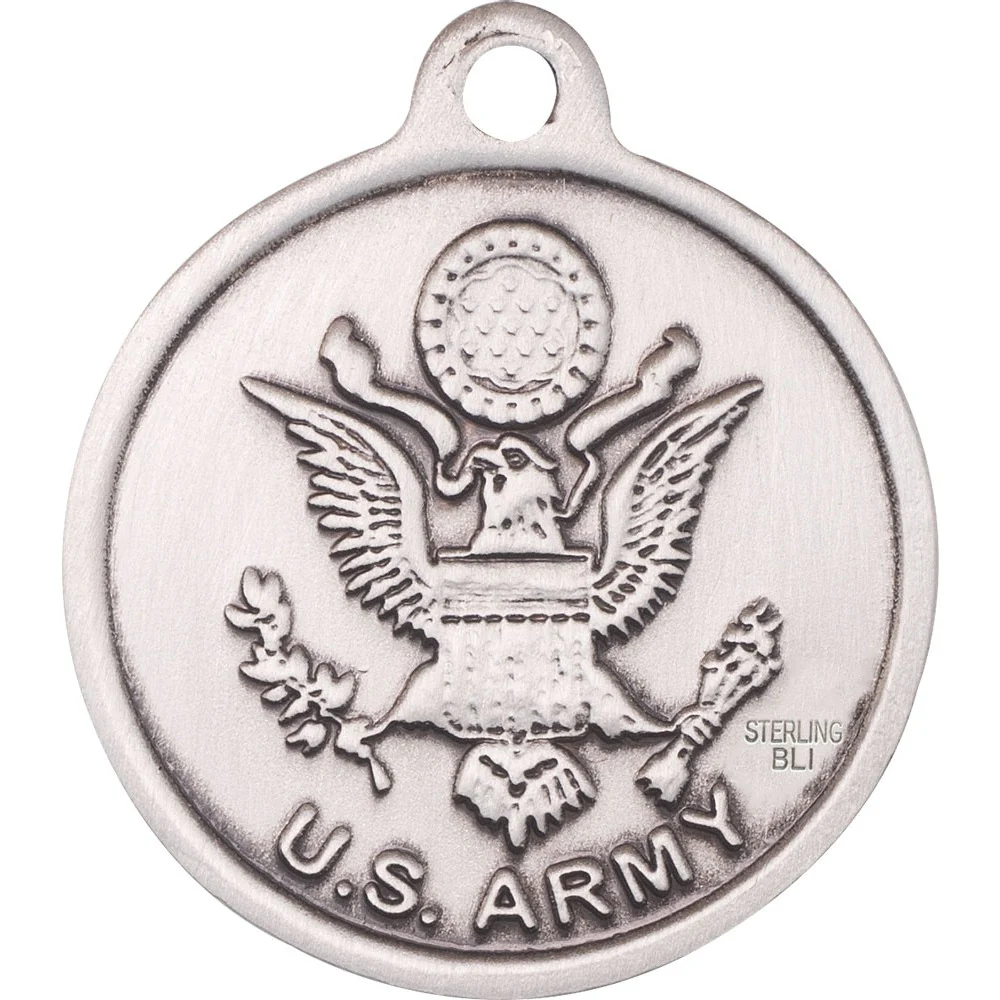 Sterling Silver St. Christopher Pendant/ Army - 2509531 - Image 2