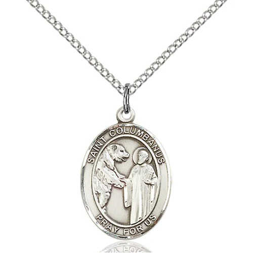 Sterling Silver St. Columbanus Pendant w/ Chain