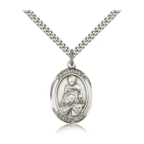 Sterling Silver St. Daniel Pendant w/ chain