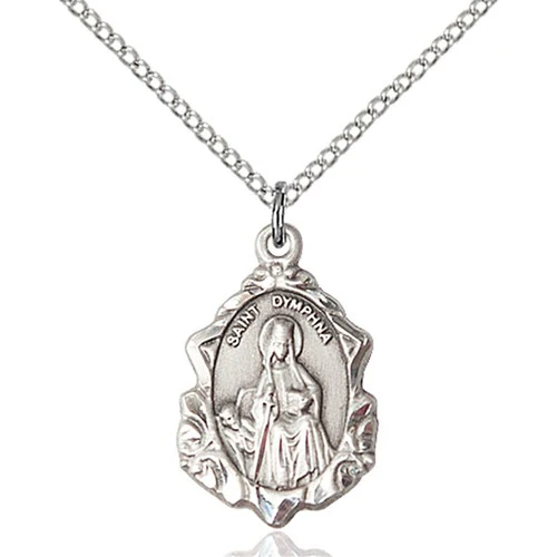 Sterling Silver St. Dymphna Pendant - 2508760
