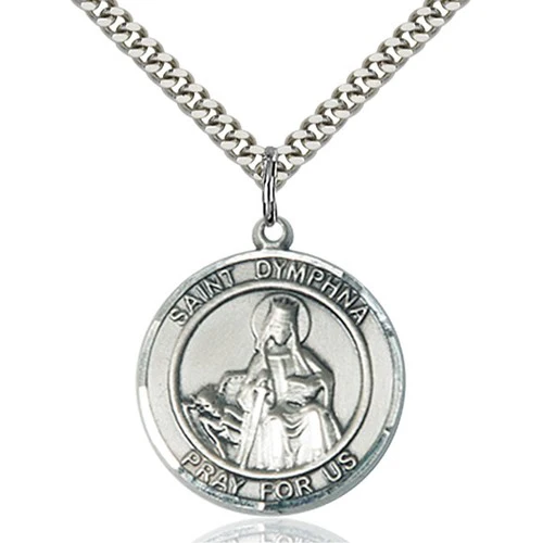 Sterling Silver St. Dymphna Pendant - 2508762