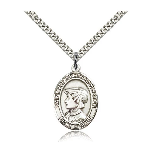 Sterling Silver St. Elizabeth Ann Seton Pendant w/ chain