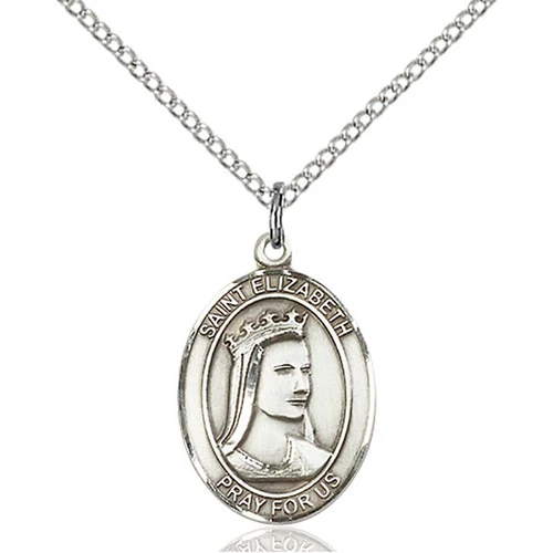 Sterling Silver St. Elizabeth of Hungary Pendant