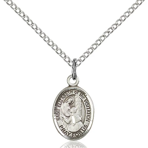 Sterling Silver St. Elizabeth of the Visitation Petite Pendant