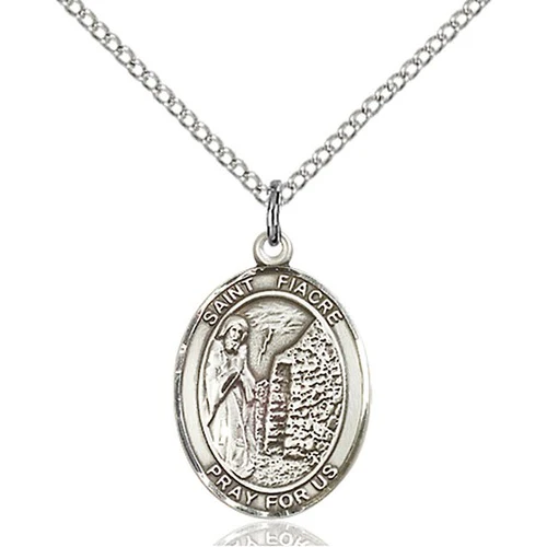 Sterling Silver St. Fiacre Pendant w/ Chain
