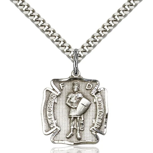 Sterling Silver St. Florian Pendant - 2508445
