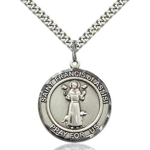 Sterling Silver St. Francis of Assisi Pendant - 2507690