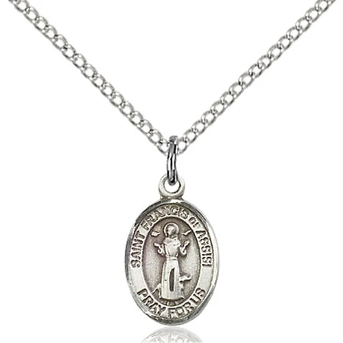 Sterling Silver St. Francis of Assisi Petite Pendant