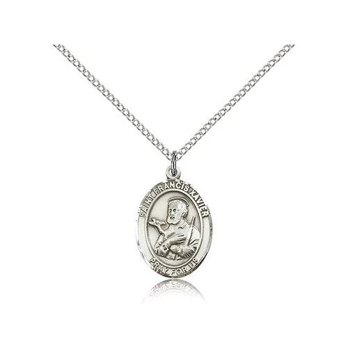 Sterling Silver St. Francis Xavier Pendant w/ Chain
