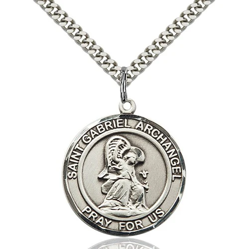 Sterling Silver St. Gabriel the Archangel Pendant - 2508769