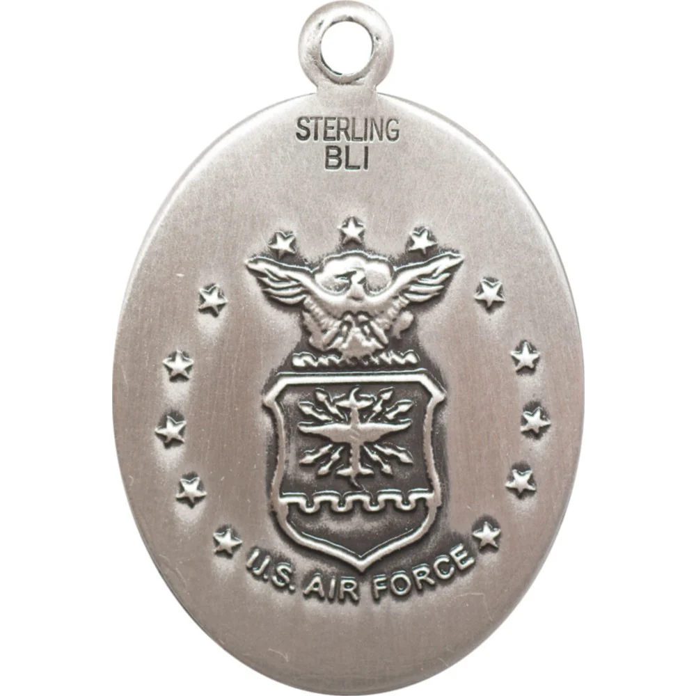 Sterling Silver St. George Pendant w/ US Air Force Insignia - Image 2