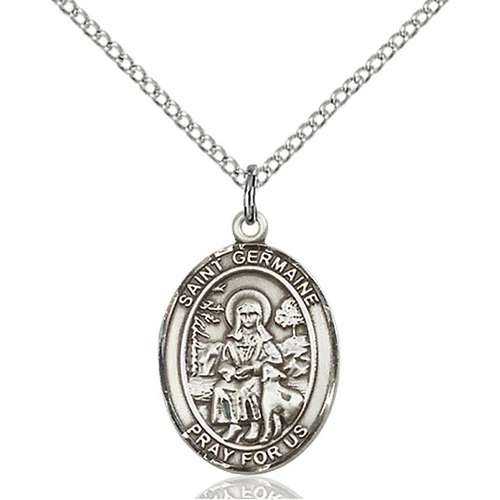 Sterling Silver St. Germaine Cousin Pendant w/ Chain