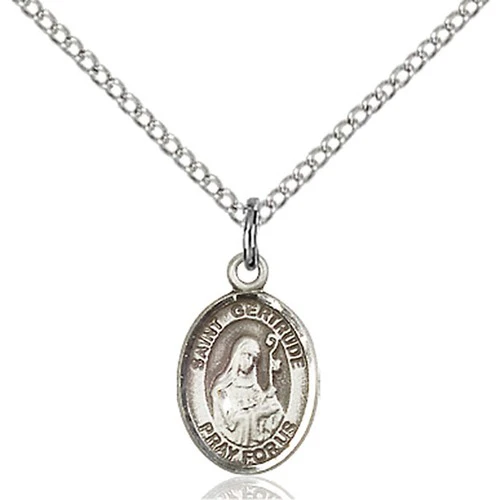 Sterling Silver St. Gertrude of Nivelles Petite Pendant