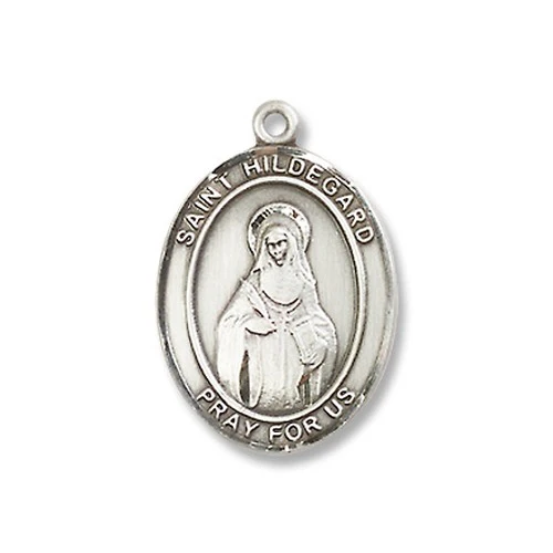 Sterling Silver St. Hildegard Von Bingen Pendant w/ Chain
