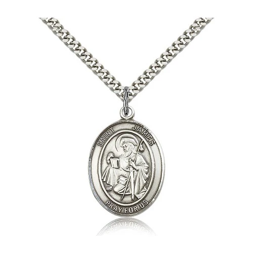Sterling Silver St. James the Greater Pendant w/ chain