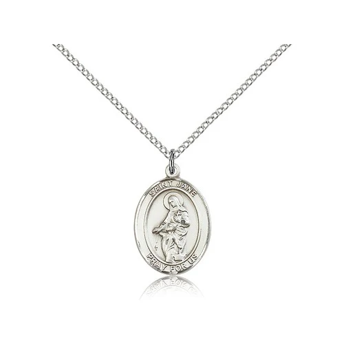 Sterling Silver St. Jane of Valois Pendant w/ Chain