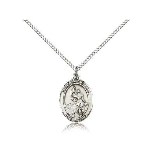 Sterling Silver St. Joan of Arc Medal w/ Chain