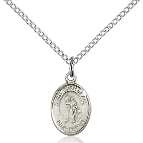 Sterling Silver St. Joan of Arc Petite Pendant