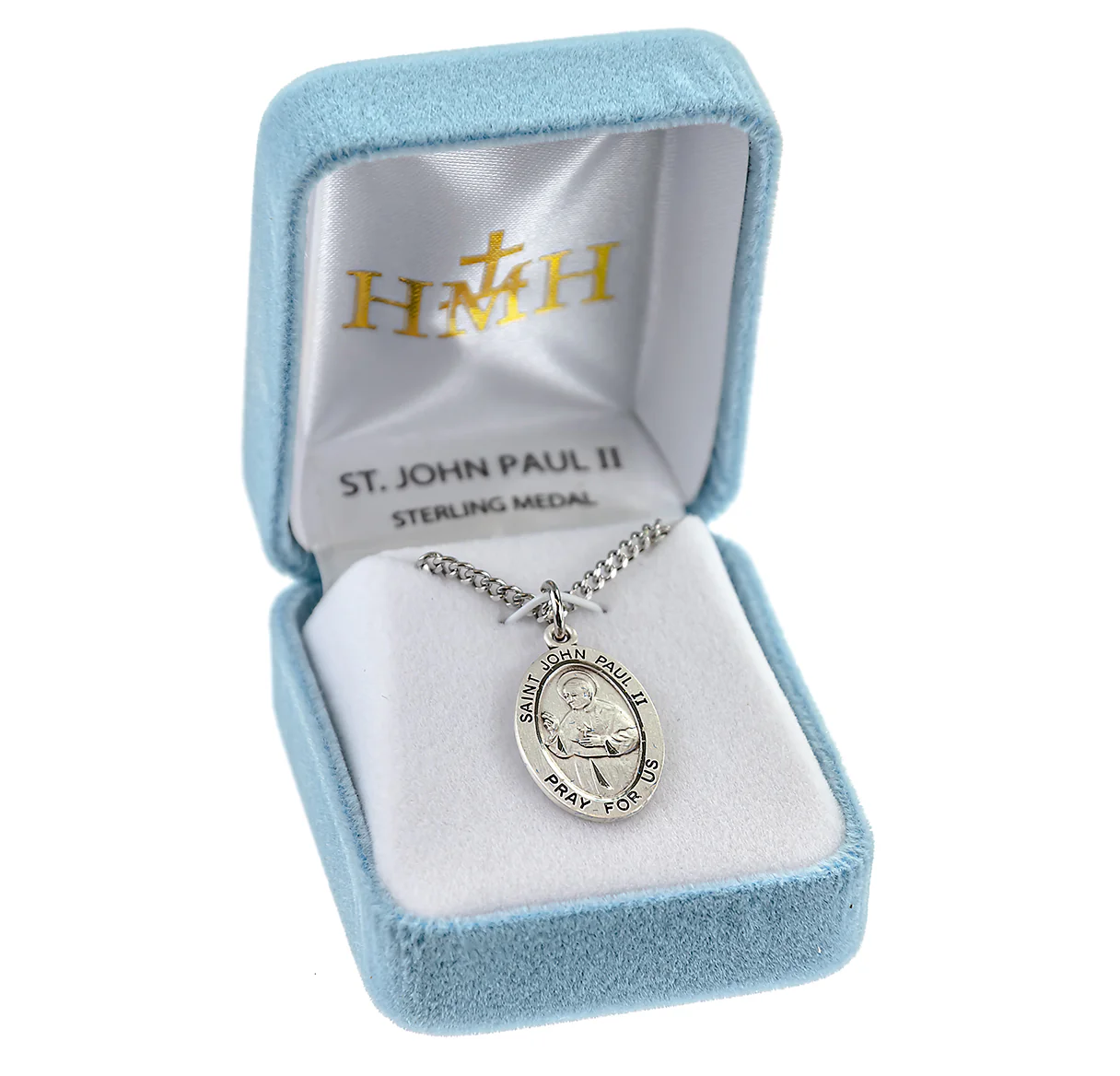 Sterling Silver St. John Paul II Medal on 20" Chain - Image 2