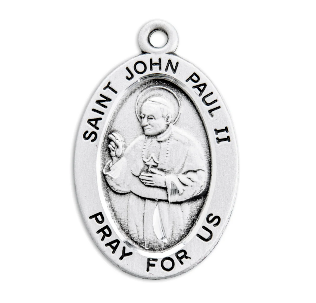 Sterling Silver St. John Paul II Medal on 20" Chain - Image 3