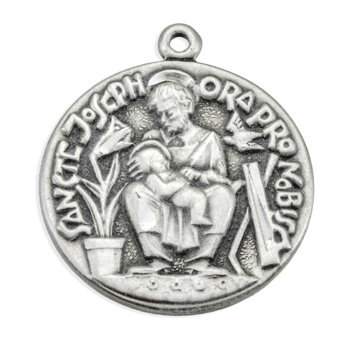Sterling Silver St. Joseph Medal Necklace - Image 2