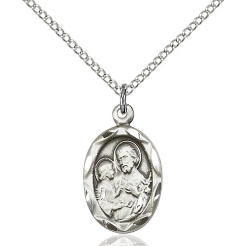 Sterling Silver St. Joseph Pendant - 2508049