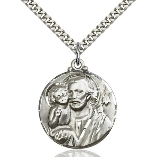 Sterling Silver St. Joseph Pendant - 2508067